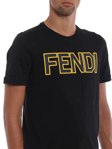 fendi black t shirt|fendi t shirt rate.